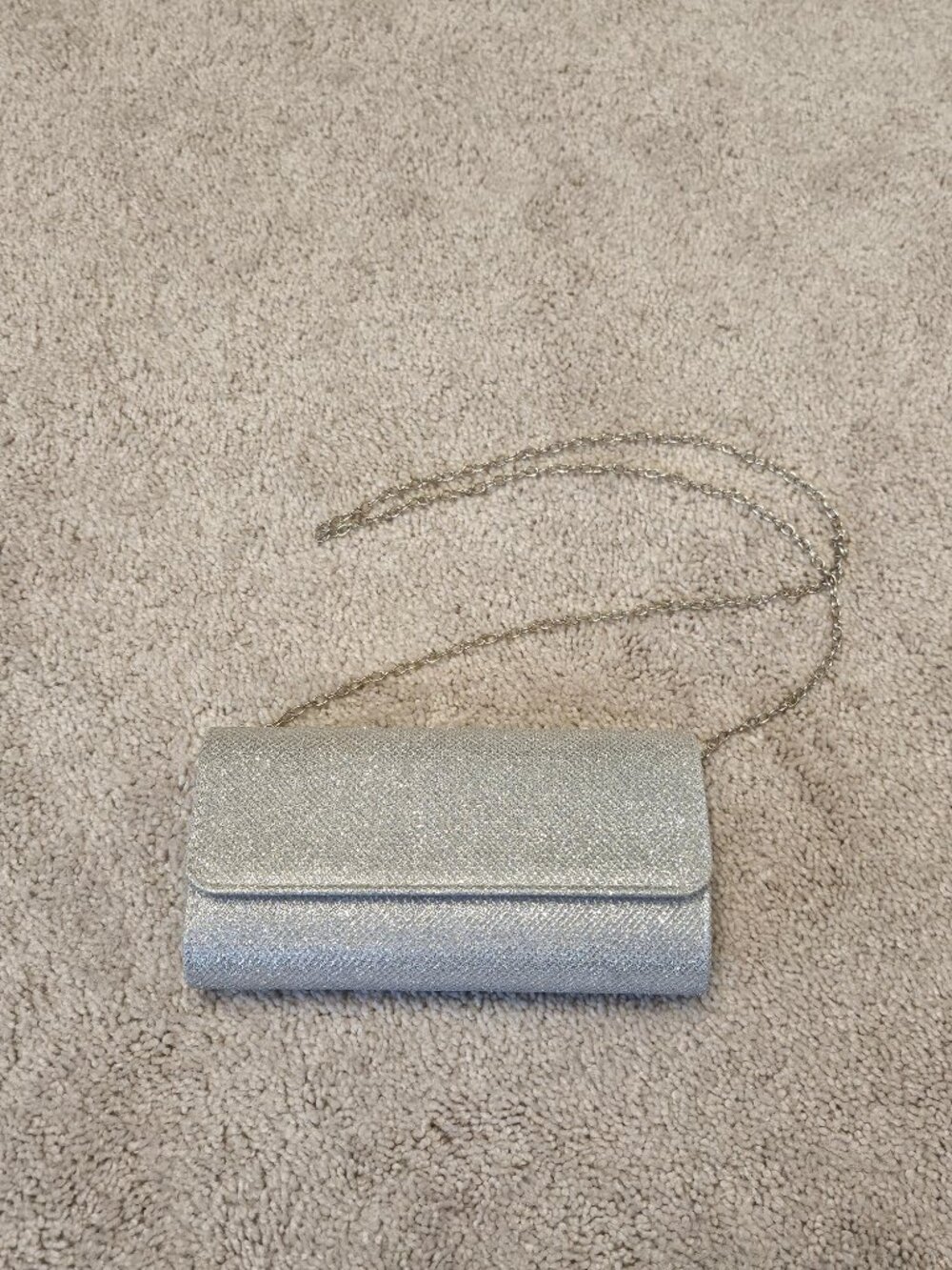 New Sparkling Glitter Evening Silver Bag Clutch Purses - Wedding Party Handbag